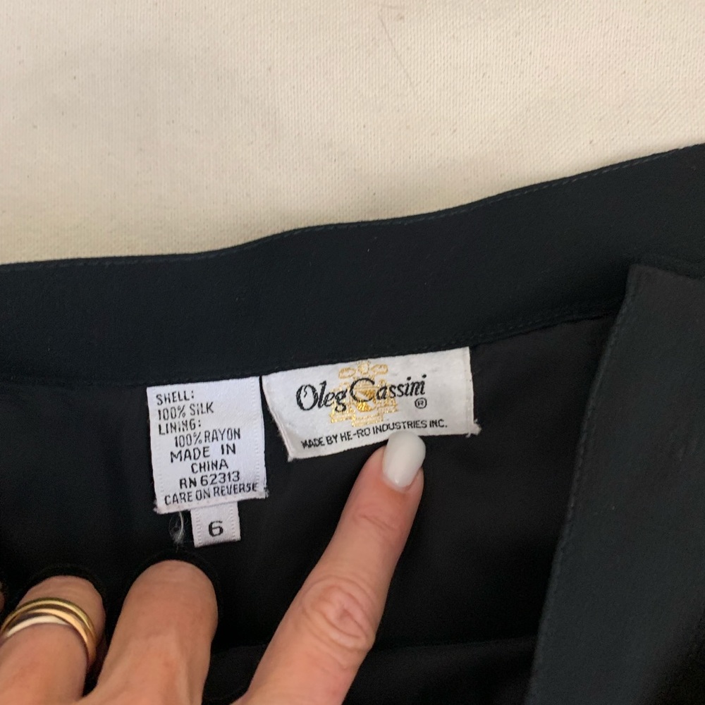 Oleg Cassini Silk Tiered Skirt - Picture 6 of 6